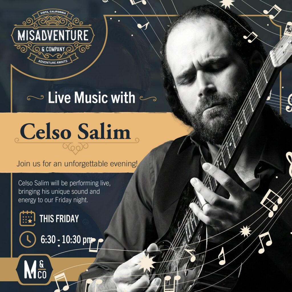 Live Music: Celso Salim at Misadventure & Co.