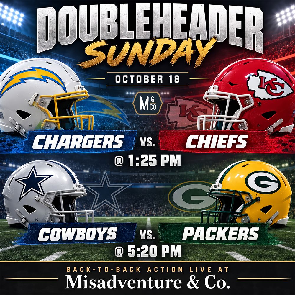 Watch Party: Chargers @ Chiefs at Misadventure & Co.