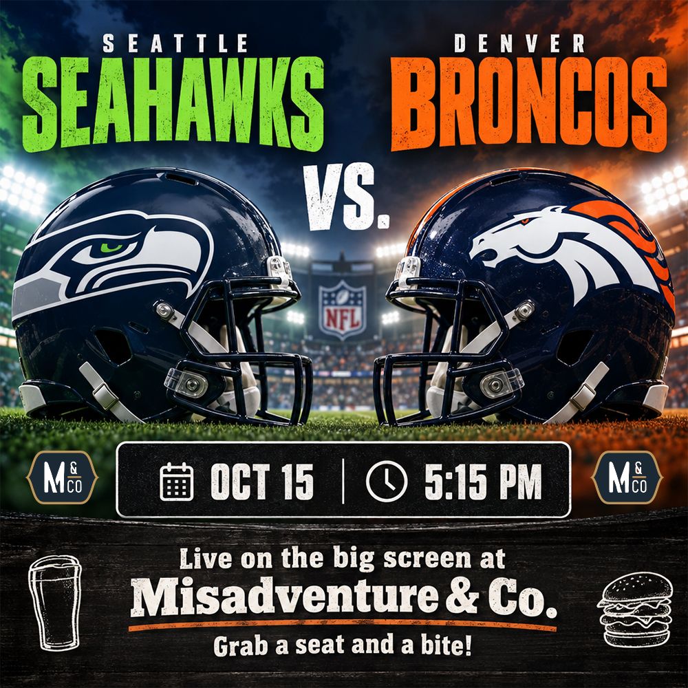 Watch Party: Seahawks @ Broncos at Misadventure & Co.