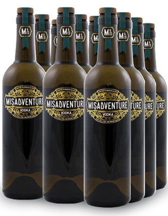 Twelve bottle case of Misadventure Vodka